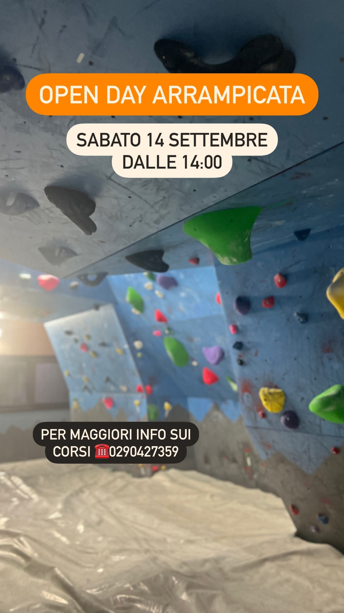 open day arrampicata la parete rossa